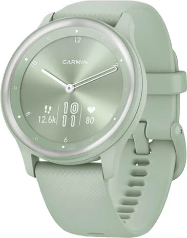 Garmin Vivomove Sport Cool Mint Case and S. Band w. Silver Accents (010-02566-03)