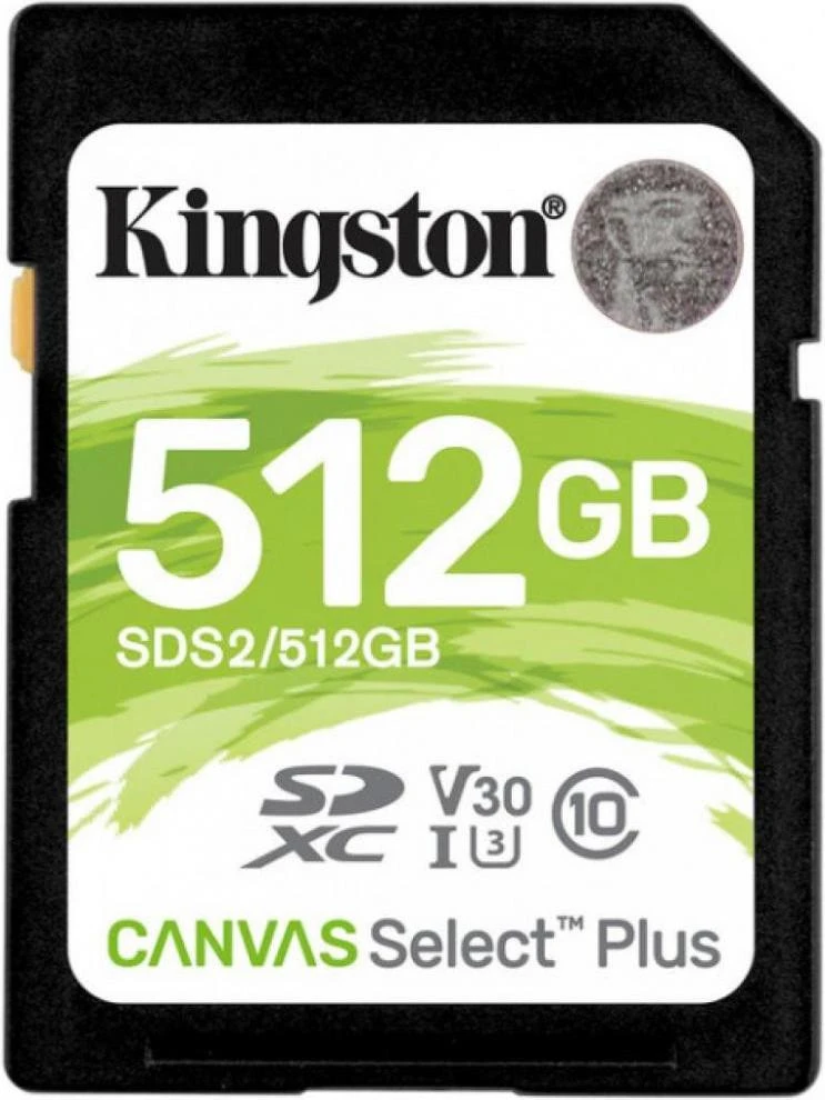 Карта пам'яті Kingston 512 GB SDXC Class 10 UHS-I U3 Canvas Select Plus SDS2/512GB