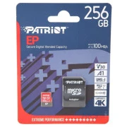 PATRIOT 256 GB microSDXC UHS-I U3 V30 A1 EP + SD adapter (PEF256GEP31MCX)