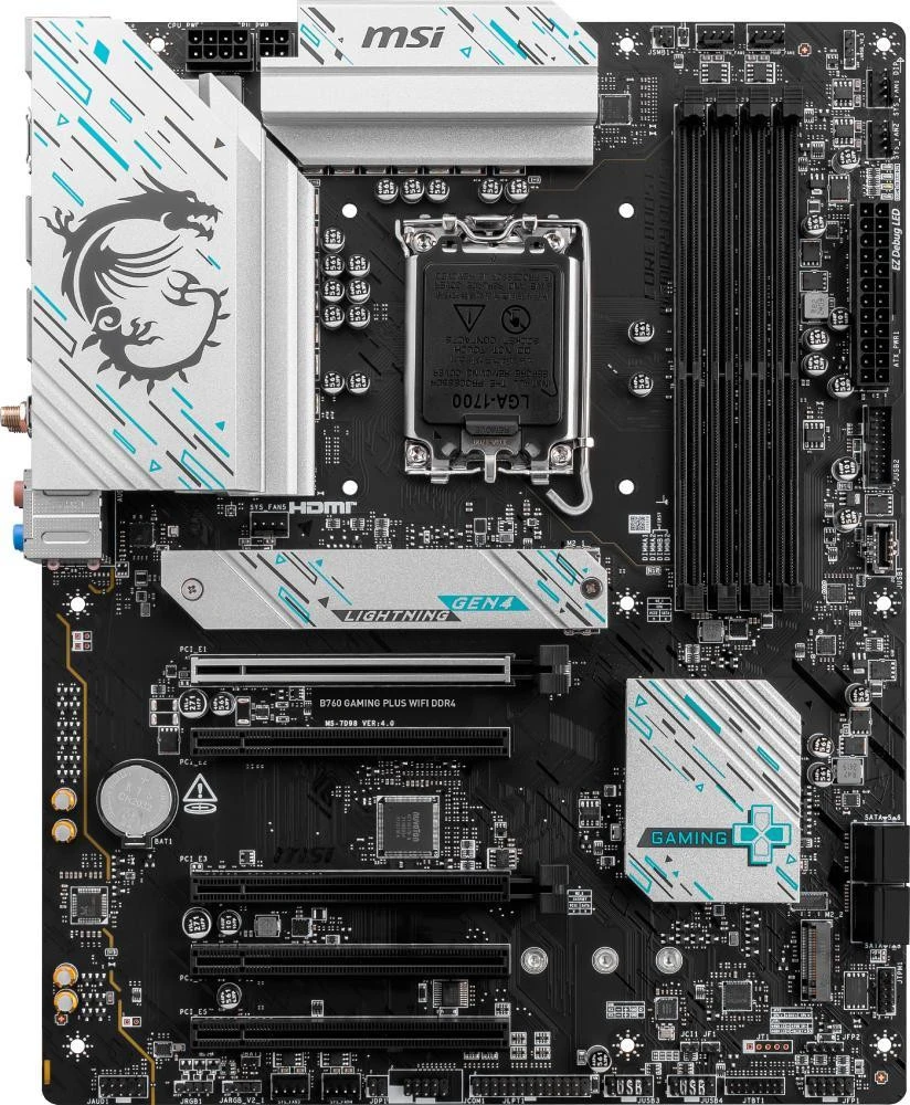 Материнська плата MSI B760 GAMING PLUS WIFI DDR4
