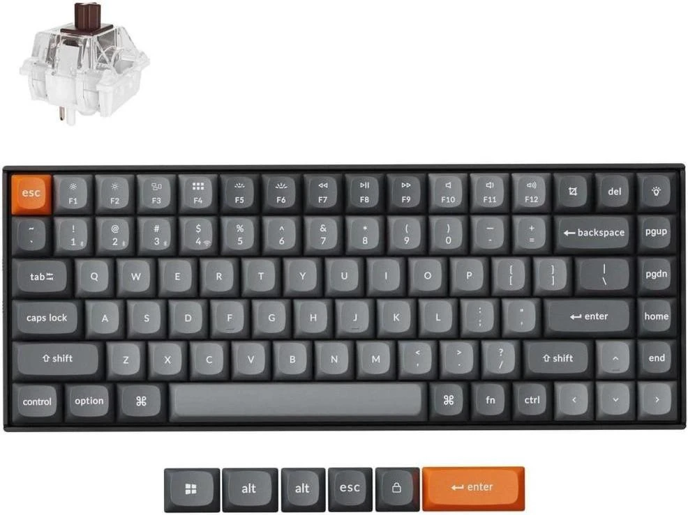 Клавіатура Keychron K2 Max 84Key Super Brown Black (K2M-A3-UA) (UA)