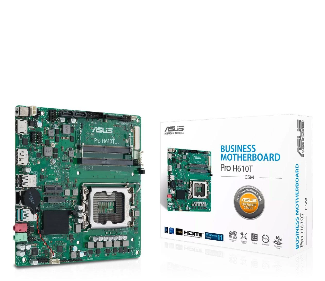 Материнська плата ASUS PRO H610T-CSM EU