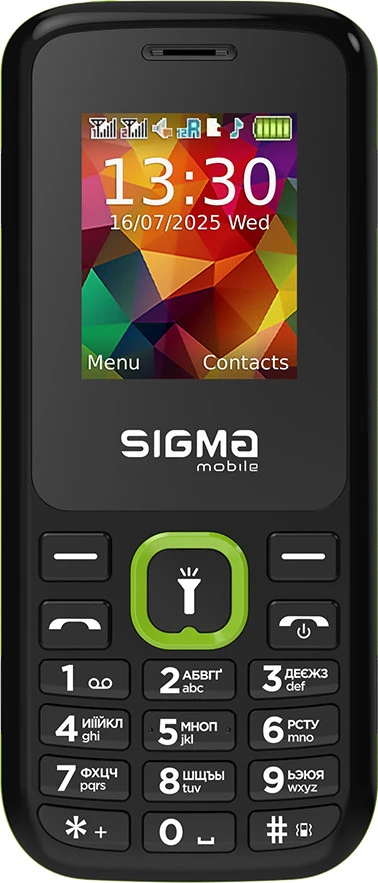 Мобильный телефон Sigma mobile X-style 171 MINI Black-green (4827798813720) (UA)