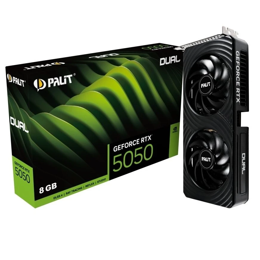 Відеокарта GeForce RTX 5050 8GB GDDR6 Dual Palit (NE65050019P1-GB2070D) (UA)