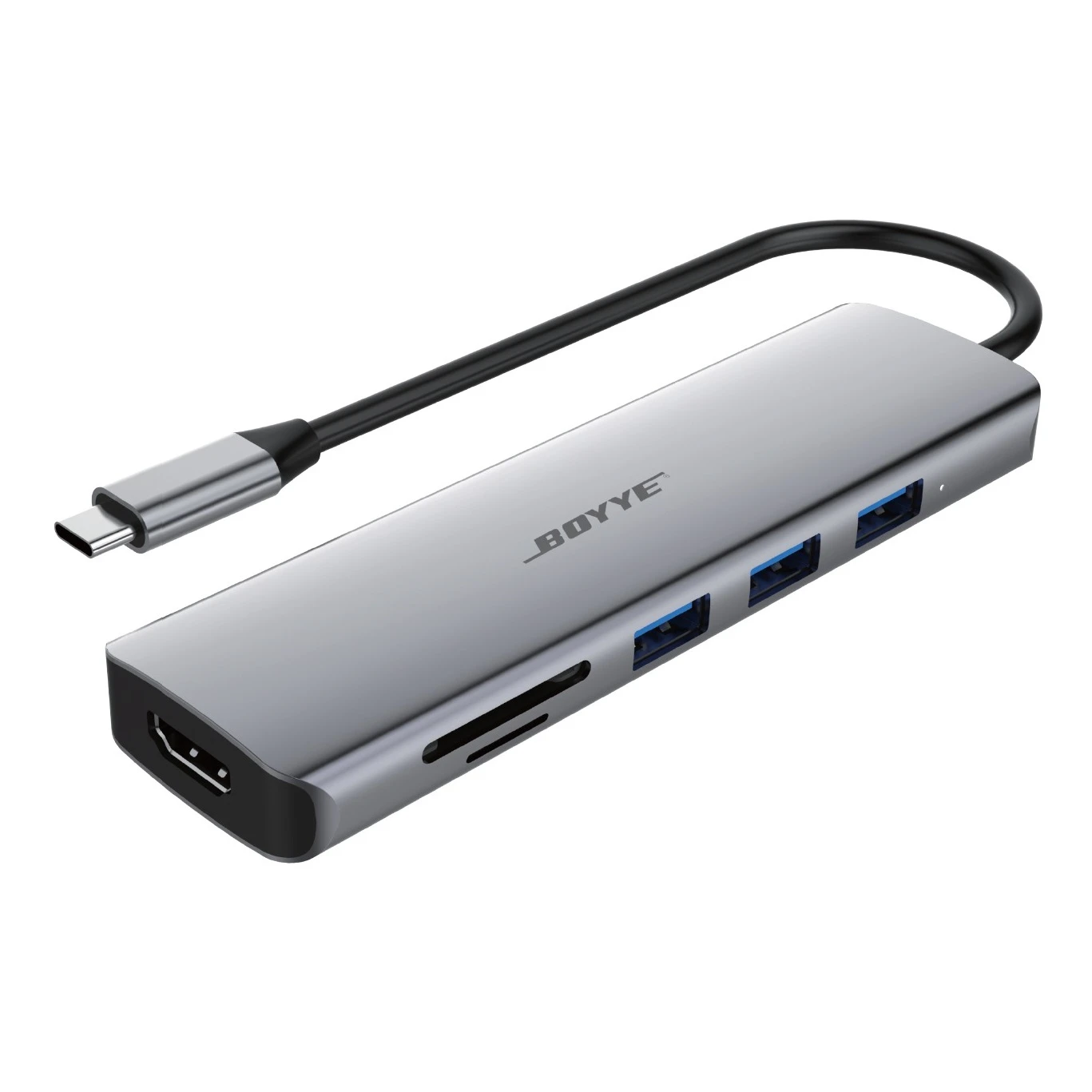 USB-хаб Boyye UC-602 USB Type-C 6-в-1 (UA)