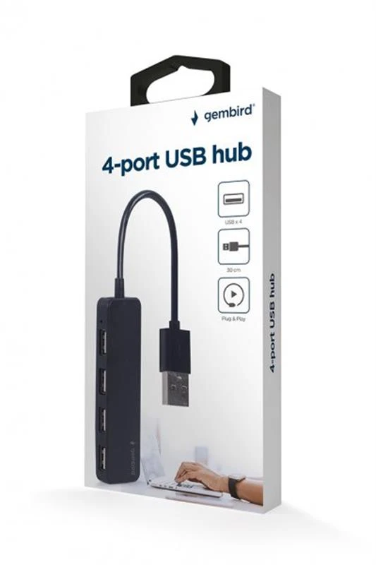 USB-хаб Gembird 4 порти Чорний (UHB-U2P4-06) (UA)