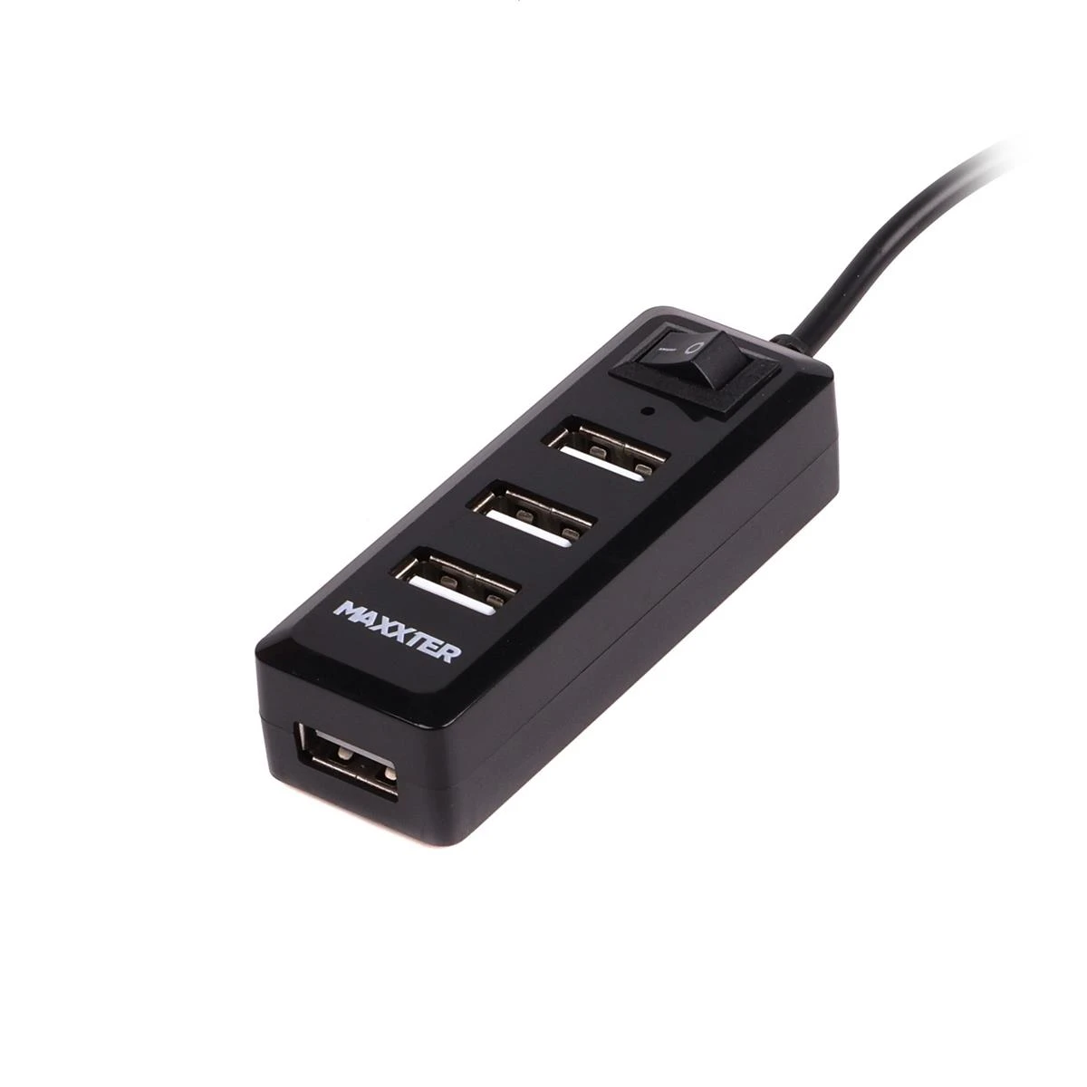 USB-хаб Maxxter 4 ports (HU2A-4P-AC-03) (UA)