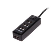 USB-хаб Maxxter 4 ports (HU2A-4P-AC-03) (UA)