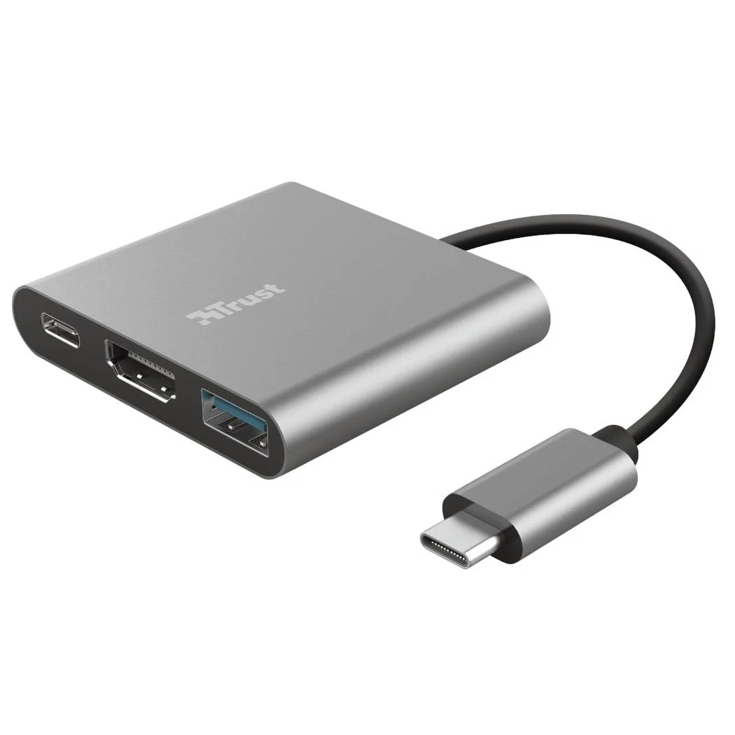 USB-хаб Trust Dalyx Aluminium USB Type-C 3-в-1 (23772) (UA)
