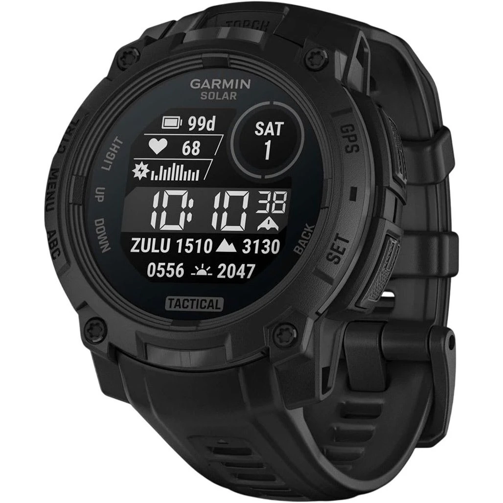 Смарт-часы Garmin Instinct 3 45mm Tactical Solar Black with Black Silicone Band (010-02934-90) (UA)