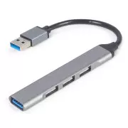 USB-хаб Gembird 4 ports Grey (UHB-U3P1U2P3-02) (UA)