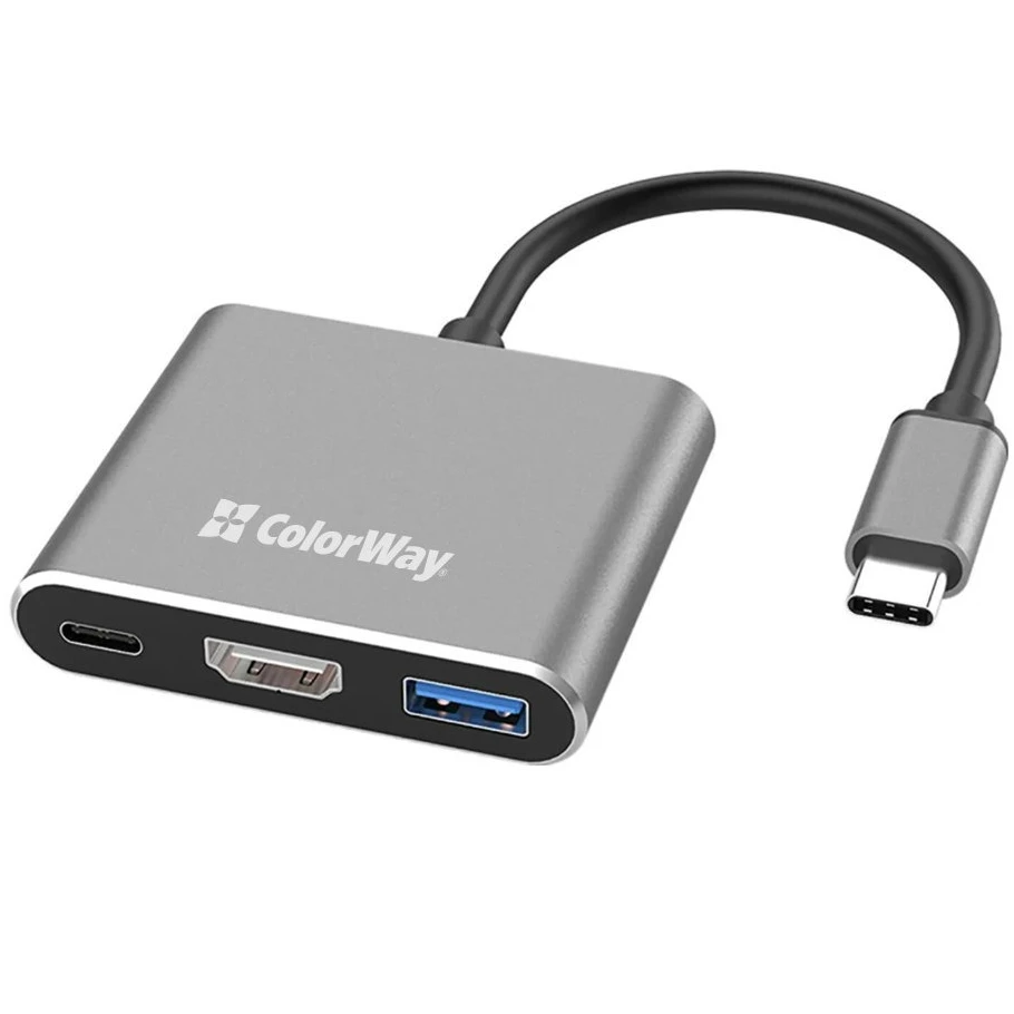 USB-хаб СolorWay USB Type-C 3-в-1 (CW-HUB08) (UA)