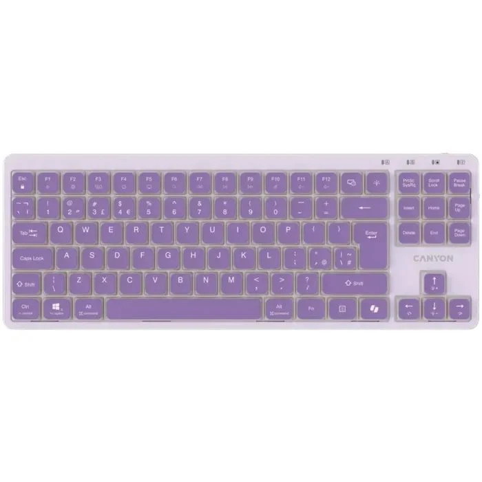 Клавіатура Canyon OnType 10 TKL Mechanical Silent Low-profile USB UA Violet (CNS-HKB10V) (UA)