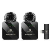 Puluz для iPhone/iPad 8-контактний приймач і два мікрофони Black (PU647B) (UA)