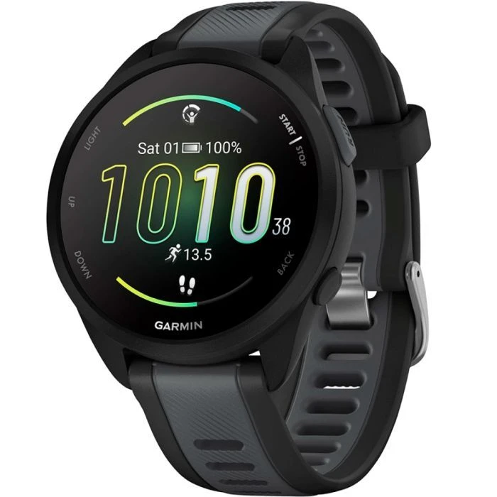 Смарт-годинники Garmin Forerunner 165, GPS, Чорний/Сланцевий сірий, GPS (010-02863-20) (UA)