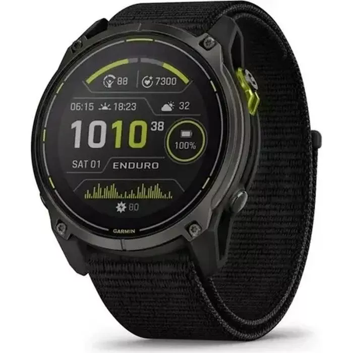 Смарт-часы Garmin Enduro 3, Crbn Gry DLC Ti w/Blk Sport Loop Band, GPS (010-02751-01) (UA)