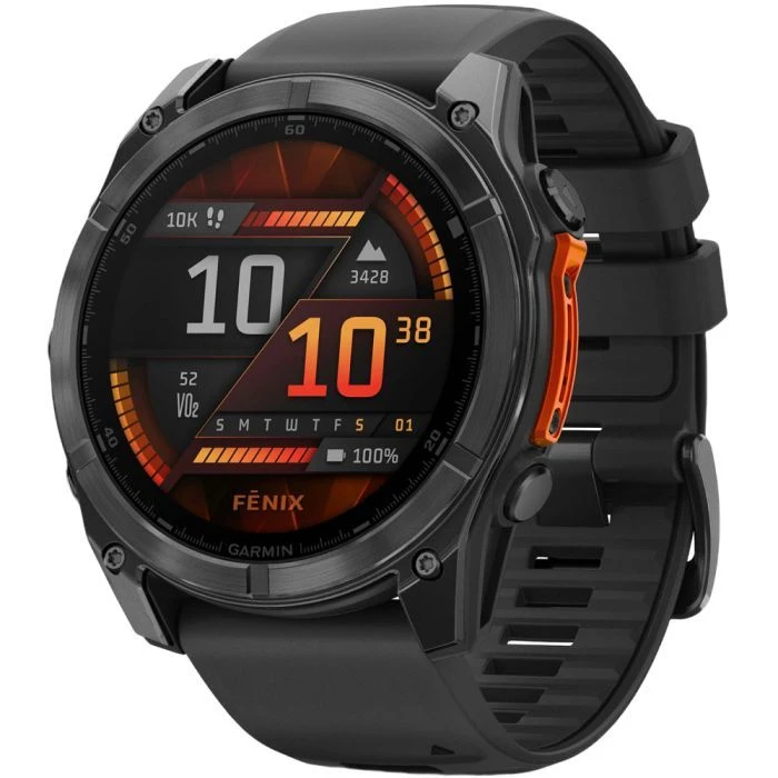 Смарт-годинники Garmin fenix 8 51mm, AMOLED, Скло/Нержавіюча сталь, SlateGray Steel/Black, BlkBnd, GPS (010-02905-00) (UA)