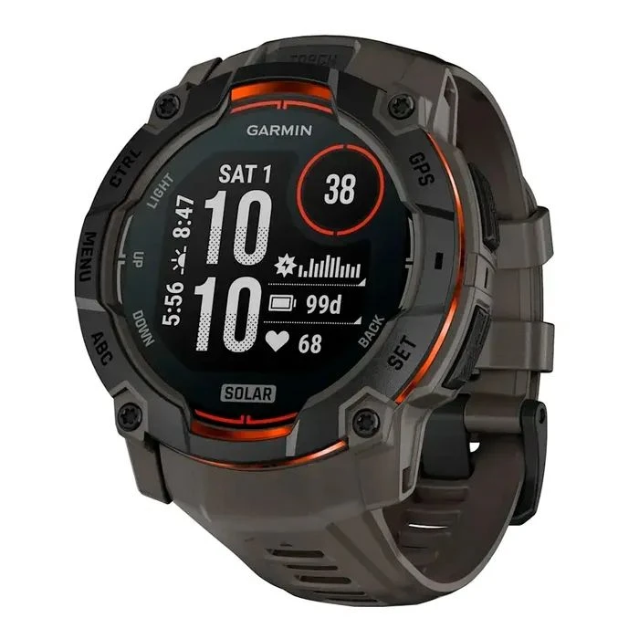 Смарт-часы Garmin Instinct 3, 50mm, Solar, Black Bezel with Charcoal Band, GPS (010-02935-00) (UA)