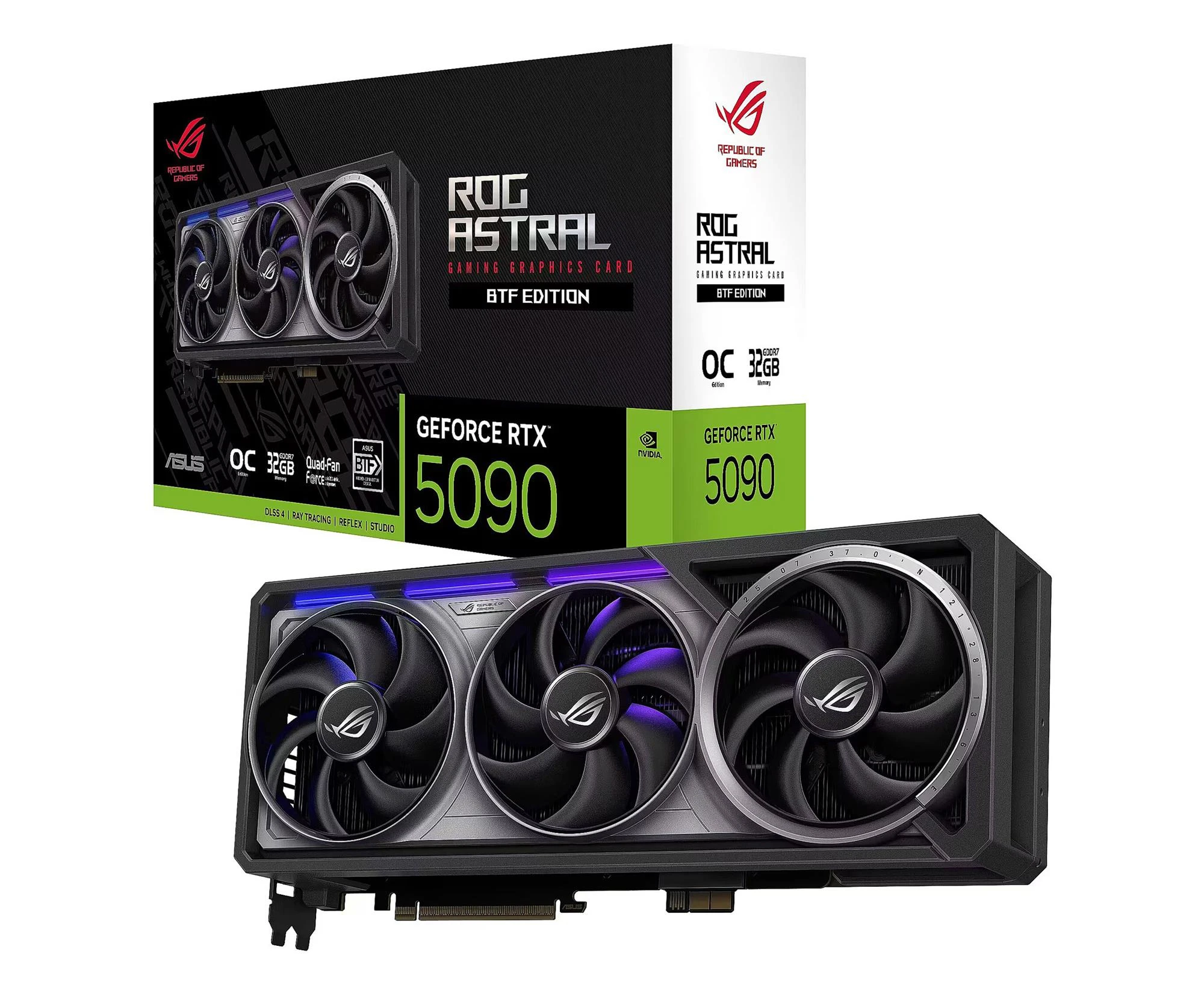 Відеокарта ASUS GeForce RTX 5090 ROG Astral BTF OC 32GB GDDR7 DLSS4 (ROG-ASTRAL-RTX5090-O32G-BTF-GAMING) EU