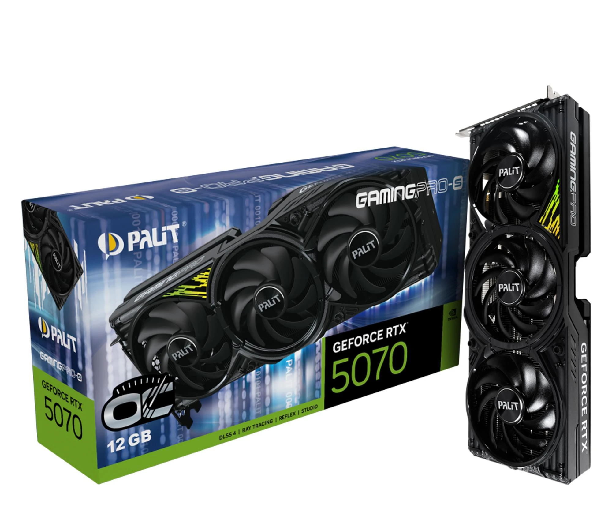 Видеокарта Palit GeForce RTX 5070 Ti GamingPro-S OC 16GB GDDR7 (NE7507TS19T2-GB2031U) EU
