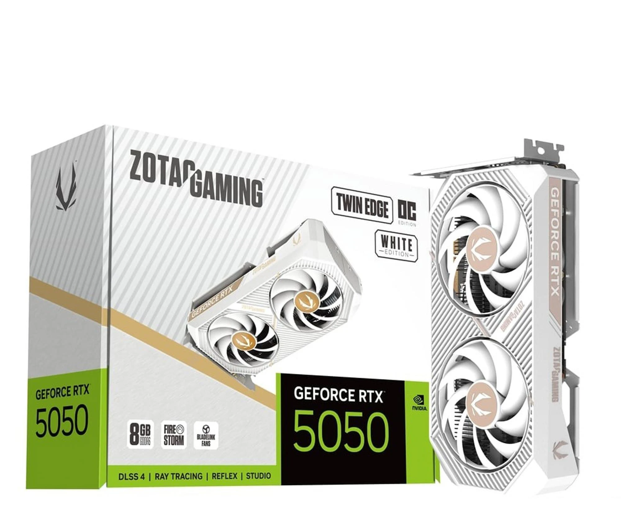 Відеокарта Zotac GeForce RTX 5050 Twin Edge OC White 8GB GDDR6 DLSS4 (ZT-B50500Q-10M) EU