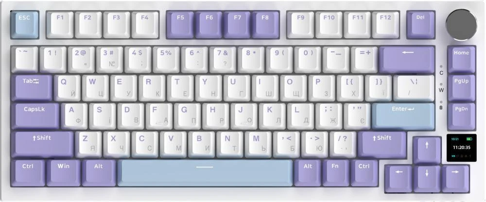 Клавіатура Ajazz AK820 Pro Flying Fish Switch Purple (AK820PRO-FF-PWB)