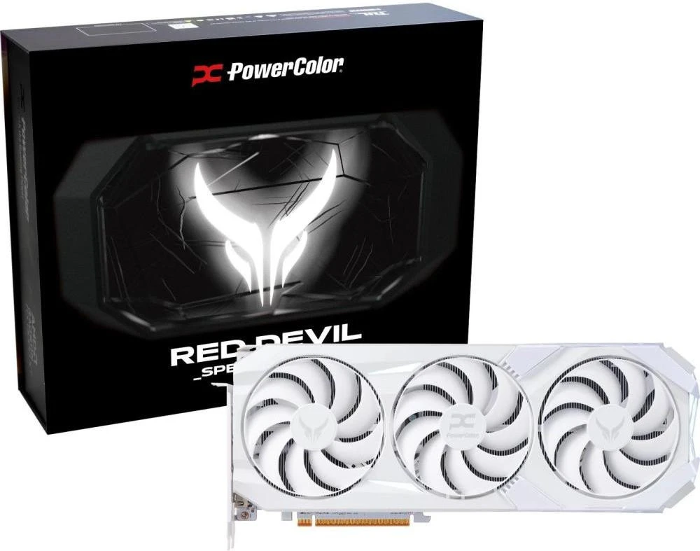 Відеокарта Відеокарта PowerColor Radeon RX 9070 XT 16 GB Red Devil Spectral White (RX9070XT 16G-E/OC/WHITE)