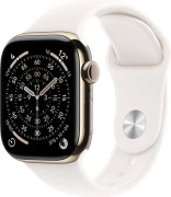 Apple Watch Series 11 GPS + Cellular 42mm Gold Titanium Case w. Light Blush Sport Band - S/M (MF8W4)