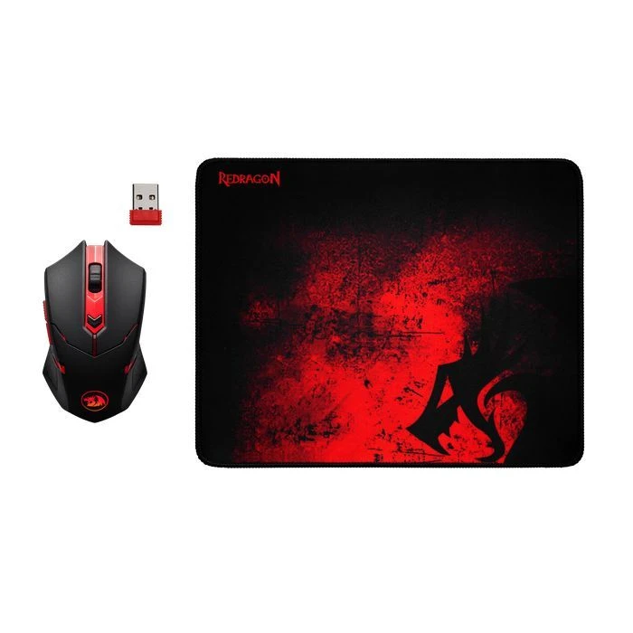 Мышь Defender M601WL-BA Wireless + mouse pad Black/Red (78227) (UA)