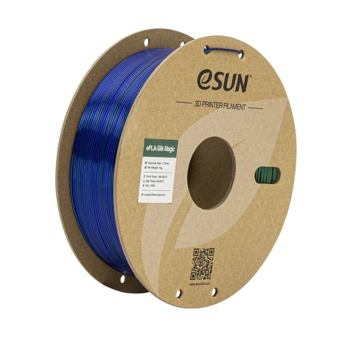 Пластик для 3D-принтера eSUN ePLA-Silk Magic 1кг, 1.75мм, blue-green (ePLA-SilkMagic-P175GU1) (UA)
