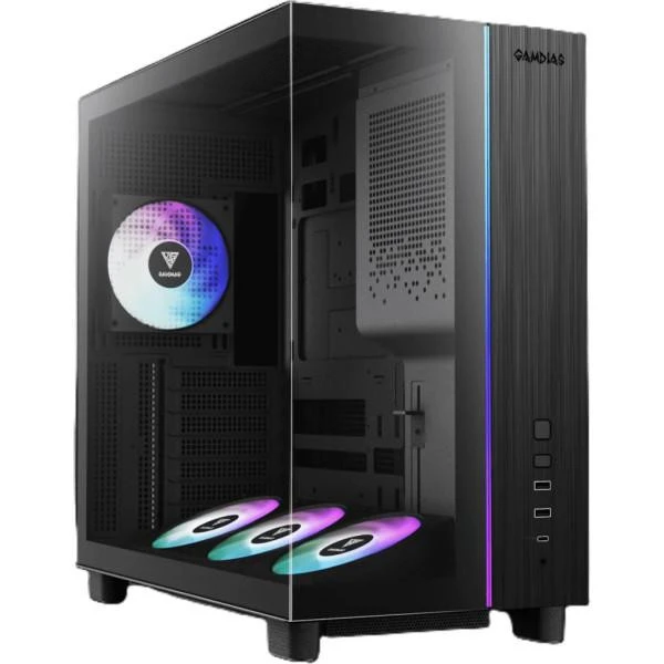 Корпус GAMDIAS ATLAS M4 Mid-Tower PC Case Black (4711514503791) (UA)