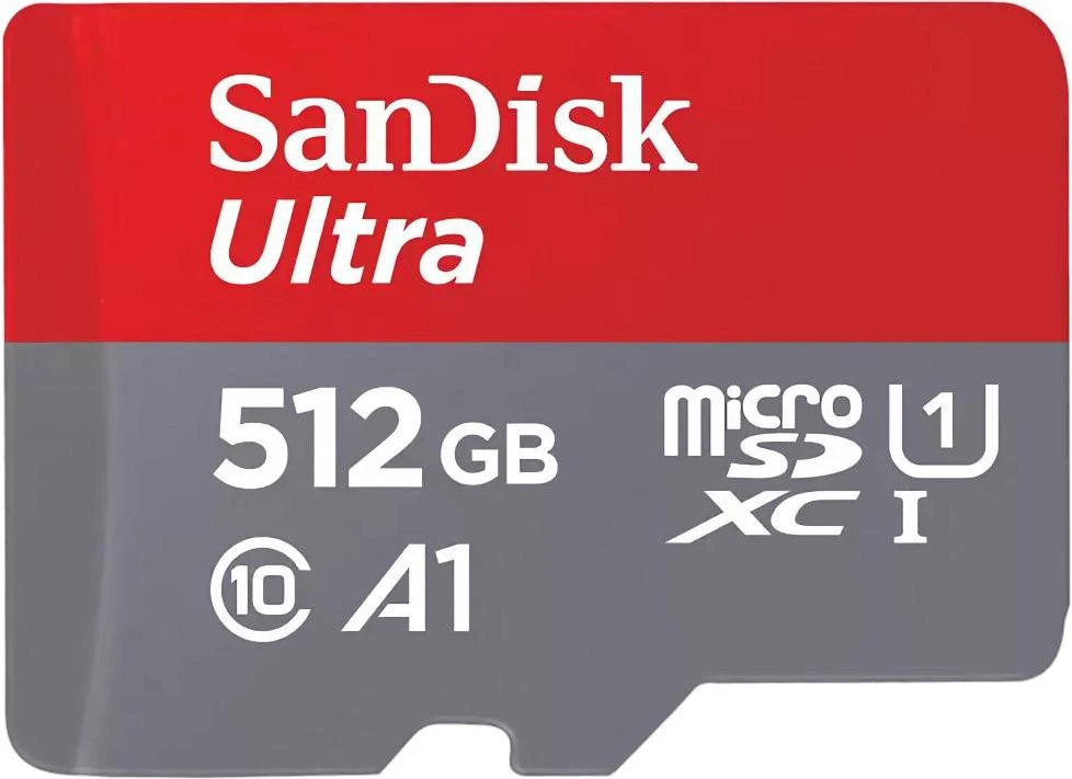 Карта пам'яті SanDisk 512 GB microSDXC UHS-I Ultra A1 + SD adapter (SDSQUAC-512G-GN6MA)