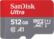 SanDisk 512 GB microSDXC UHS-I Ultra A1 + SD adapter (SDSQUAC-512G-GN6MA)