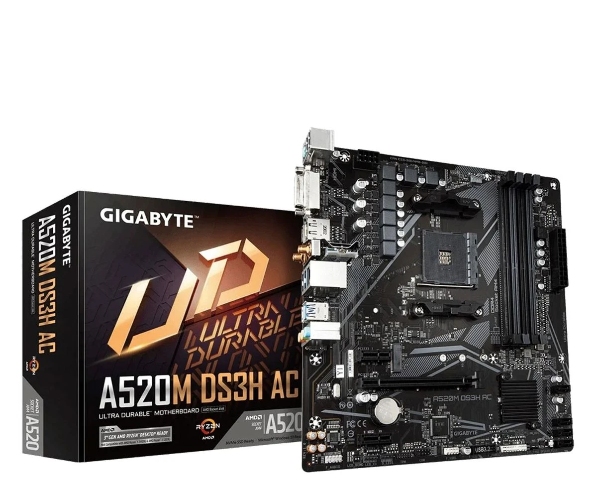 Материнская плата Gigabyte A520M DS3H AC EU