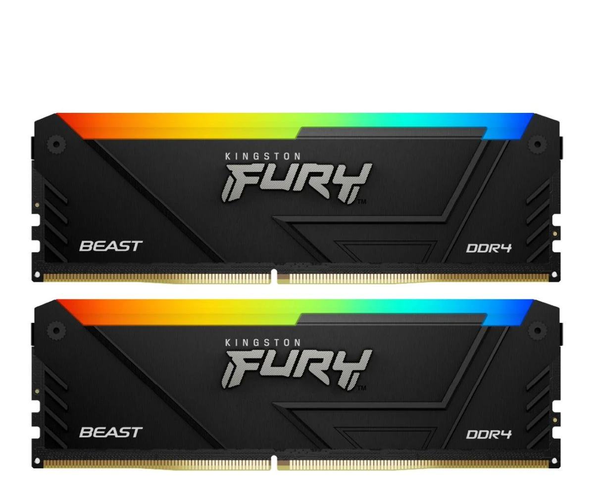 Оперативна пам'ять Kingston FURY 16GB (2x8GB) 3200MHz CL16 Beast RGB (KF432C16BB2AK2/16) EU