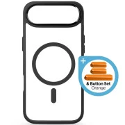 Чехол для мобильного телефона Armorstandart Unit MagCase Apple iPhone 17 Air Black + Orange Button Set (ARM90582) (UA)