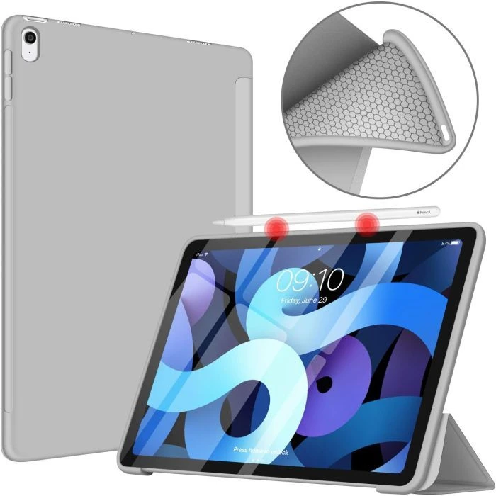 Чехол для планшета BeCover Tri Fold Soft TPU Silicone Apple iPad Air 11 M4 2026 Gray (715238) (UA)
