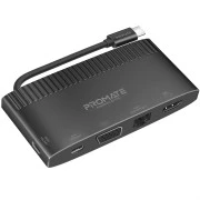 USB-хаб Promate MediaHub-C6 USB Type-C 6-в-1 Black (UA)