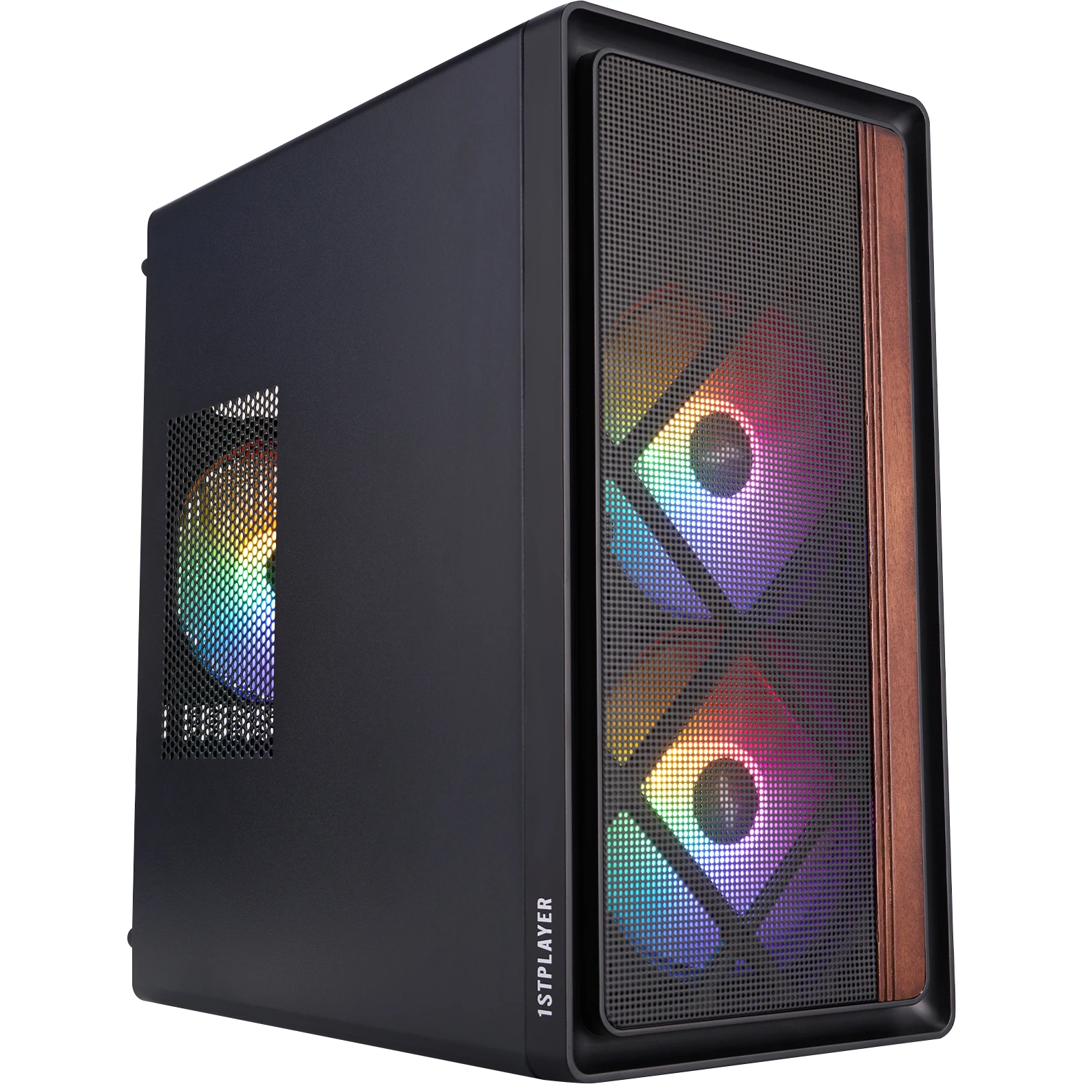 Корпус 1stPlayer WD1-BK-3F1 Black (UA)