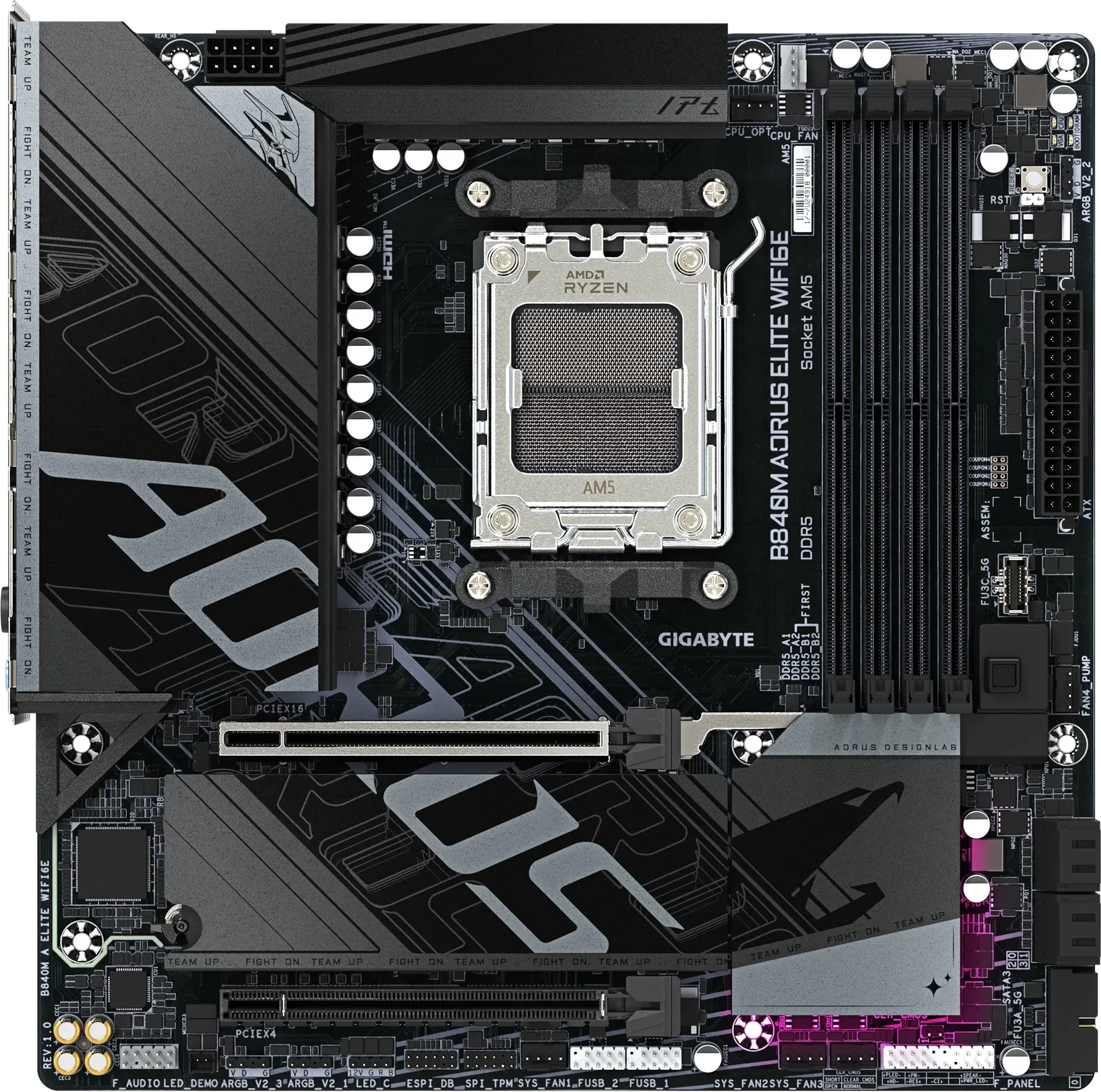 Материнская плата GIGABYTE B840M AORUS ELITE WIFI6E (UA)