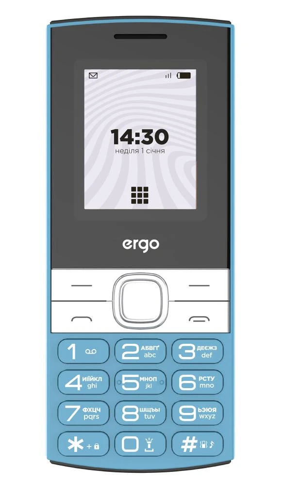 Телефон ERGO B185 Blue (UA)