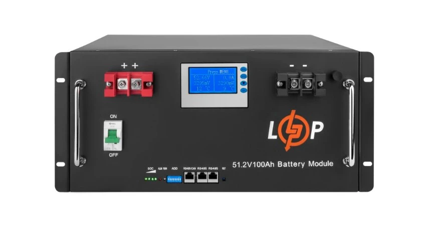 Акумуляторна батарея Акумуляторна батарея LogicPower 48V 100 AH (5120Wh) LCD Smart (BMS 100A/100А) LiFePO4 (UA)