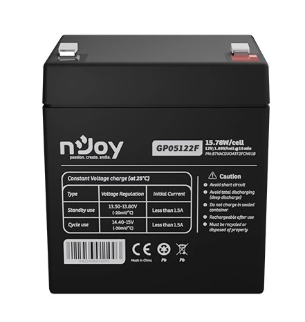 Аккумуляторная батарея Аккумуляторная батарея Njoy GP05122F 12V 5AH (BTVACEUOBTO2FCW01B) AGM (UA)