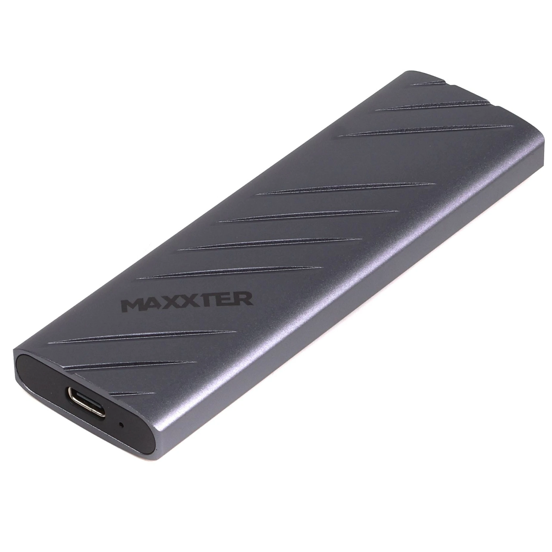Карман для диска Maxxter M.2 NVMe PCIe, USB 3.2 Type-C, Metal, Black (EHDE-2280S-01) (UA)