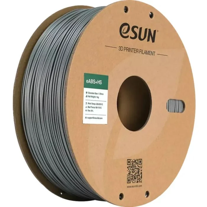 Пластик для 3D-принтера eSUN eABS-HIGH SPEED 1кг, 1.75мм, SILVER (EABS+HS-P175S1) (UA)