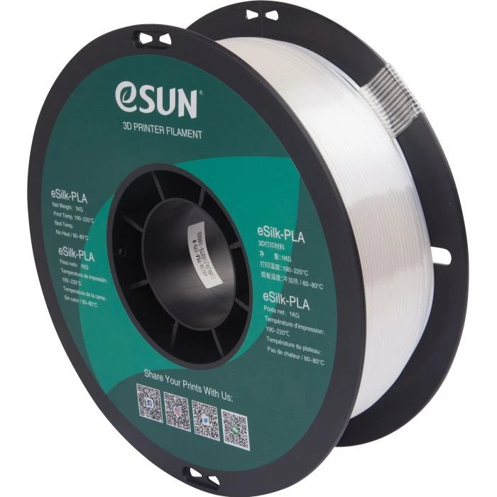 Пластик для 3D-принтера eSUN ePLA-Silk 1,75mm 1kg WHITE (EPLA-SILK-P175W1) (UA)