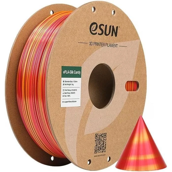 Пластик для 3D-принтера eSUN ePLA-SILK Candy 1,75mm 1kg RED GOLD (EPLA-SILK CANDY175RJ1) (UA)