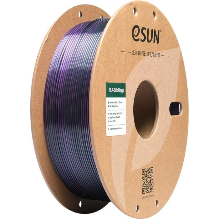 Пластик для 3D-принтера eSUN ePLA-Silk Magic 1кг, 1.75мм, Чорний Фіолетовий (EPLA-SILKMAGIC-P175BP1) (UA)