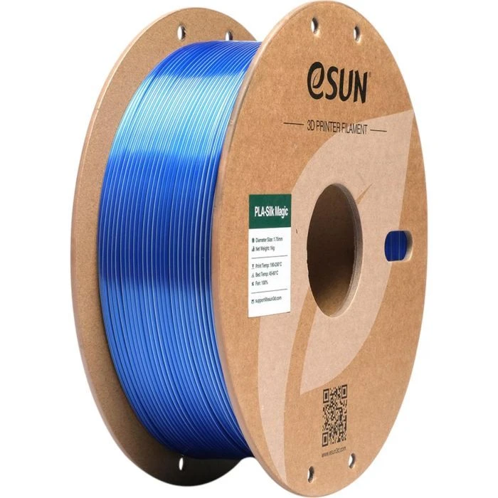 Пластик для 3D-принтера eSUN ePLA-Silk Magic 1кг, 1.75мм, Blue Silver (EPLA-SILKMAGIC-P175US1) (UA)