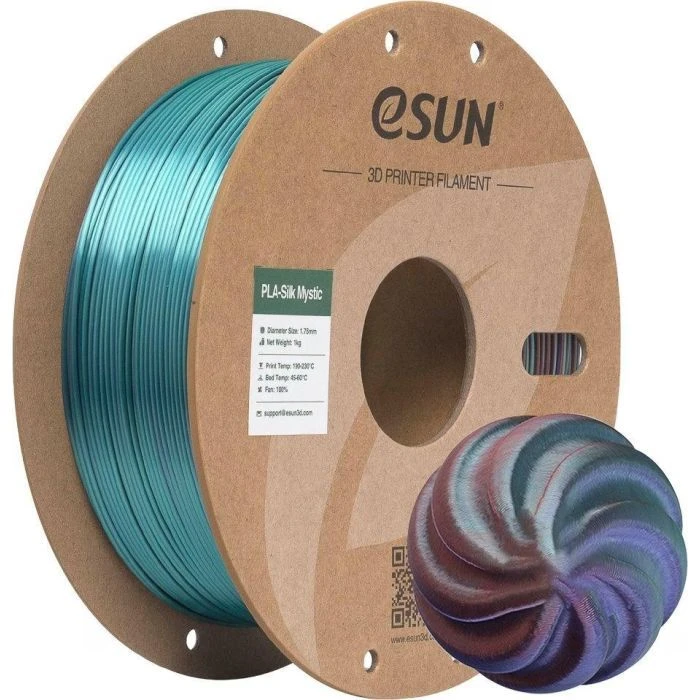Пластик для 3D-принтера eSUN ePLA-Silk Mystic 1.75мм 1kg CopperPurpleGreen (EPLA-SILKMYSTIC-P175CPG1) (UA)